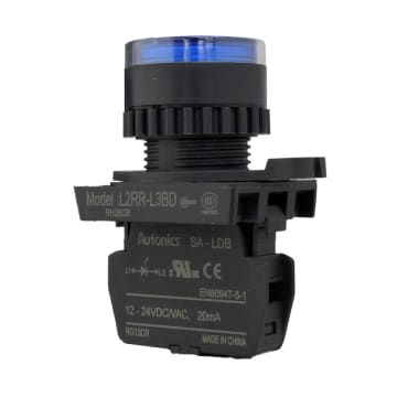 55 LAMP LED 22mm AZUL 12-24 V AC/DC