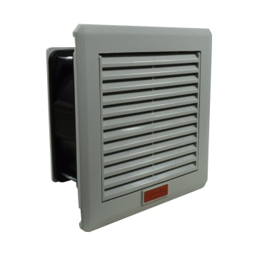 VENTILADOR CON FILTRO, 160X160X69MM, IP54, TEMPERATURA -10 +70°C,110VAC, 26W, FLUJO 100M3/H CONEXIÓN POR TERMINAL