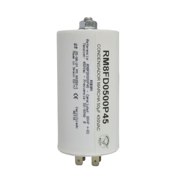CONDENSAD MARCHA 50uF 400-450VAC 50/60HZ CE ESPAÑA
