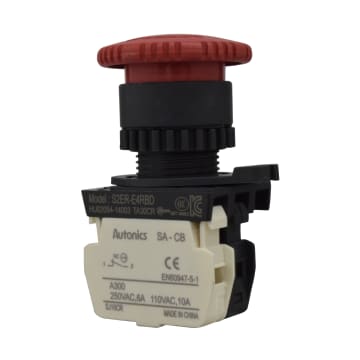 13 PULS EMERG PLAST + LED 12-24VDC/AC HON 40mm 22mm