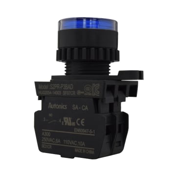 16 PULS PLAST NA + LED AZUL 12-24 VDC/AC 22mm