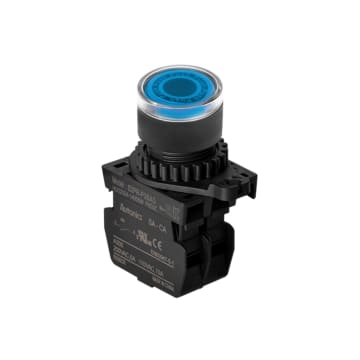 17 PULS PLAST NA + LED AZUL 110-220 VAC 22mm