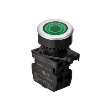 42 PULS PLAST NA+LED VERDE 110/220 VAC 30mm