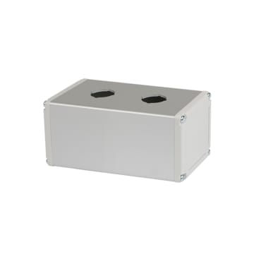 CAJA CUADRADA 2H 22mm ALUMINIO