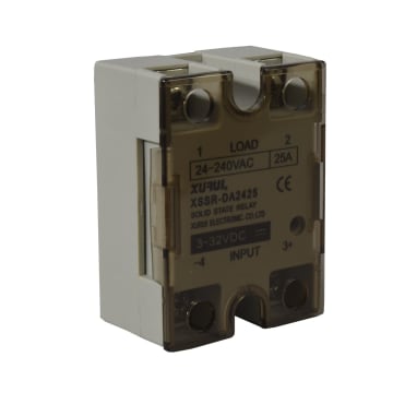 SSR 25A 3-32VDC 240VAC C/TAPA Y LED IND SERIE W1