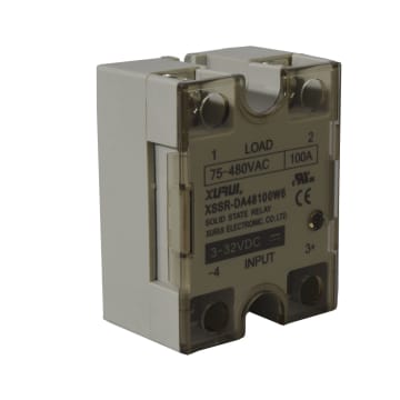 SSR 100A 3-32VDC 480VAC C/TAPA Y LED IND SERIE W6