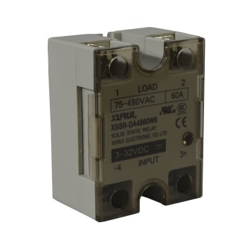 SSR 60A 3-32VDC 480VAC C/TAPA Y LED IND SERIE W1
