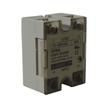 SSR 80A 3-32VDC 480VAC C/TAPA Y LED IND SERIE W6
