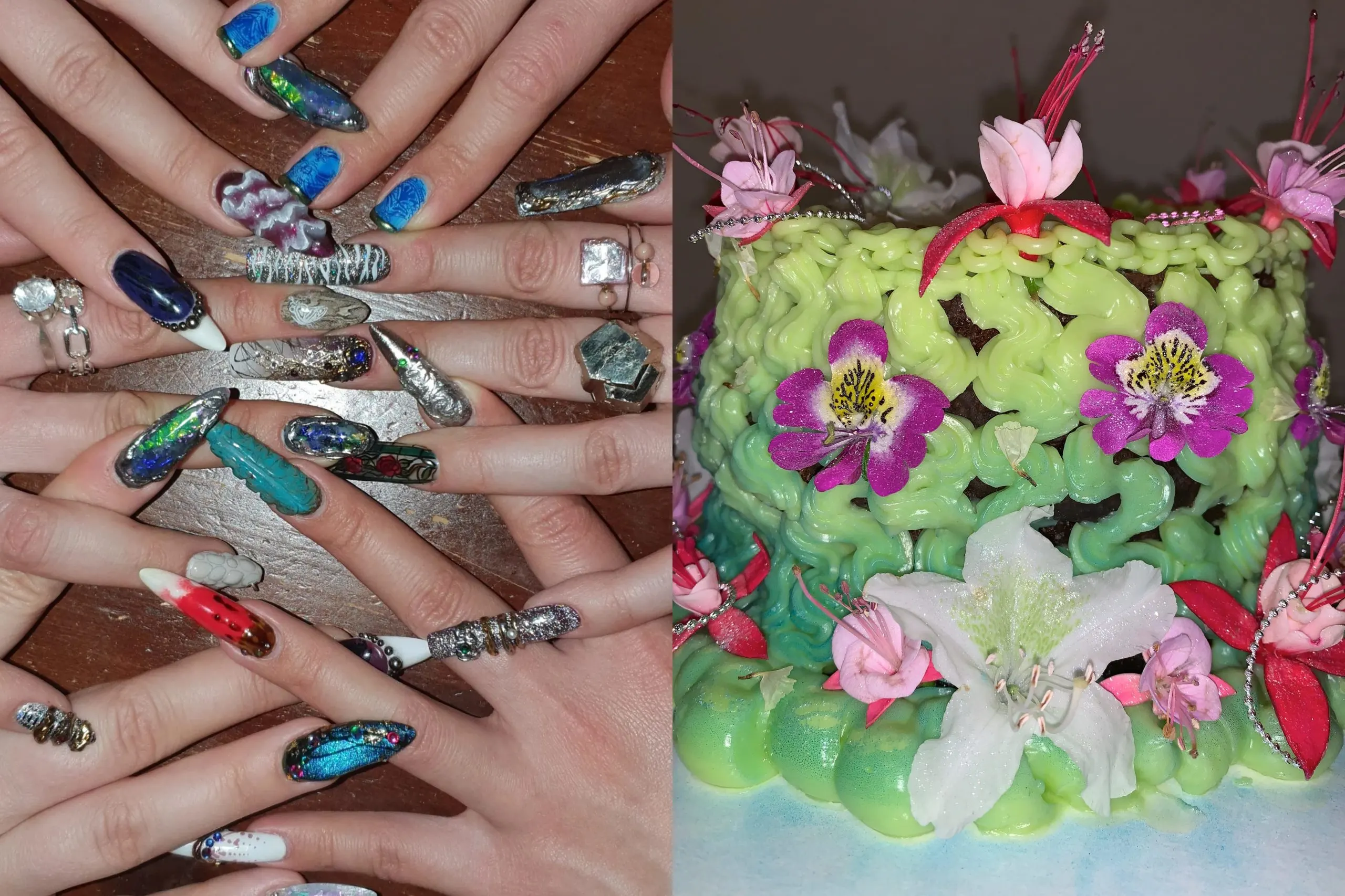 E-MERGING: Otherworldly cakes meets chaos glam nails