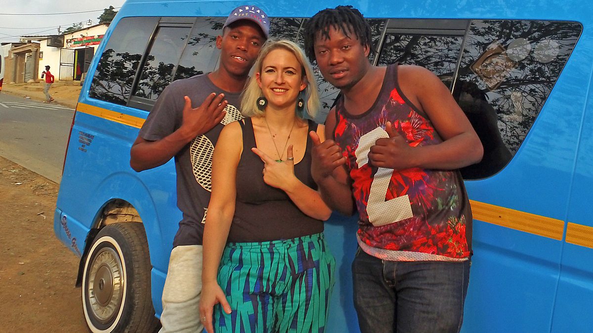 Photo: Gqom artists TLC Fam with Emily Dust