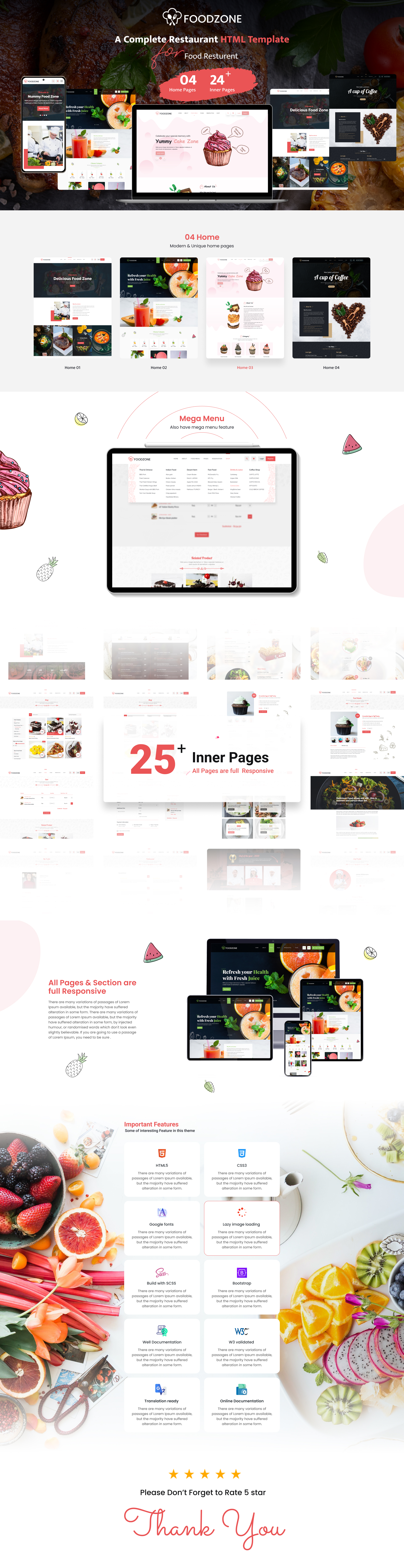 Foodzone – Restaurant HTML Template