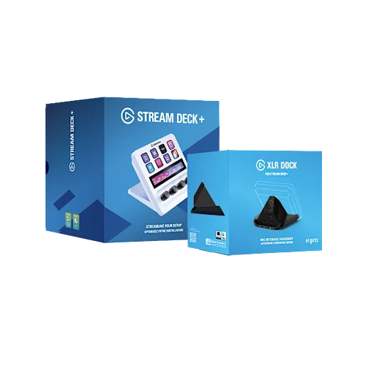 Elgato Stream Deck + and XLR Dock MK.2 Bundle in White