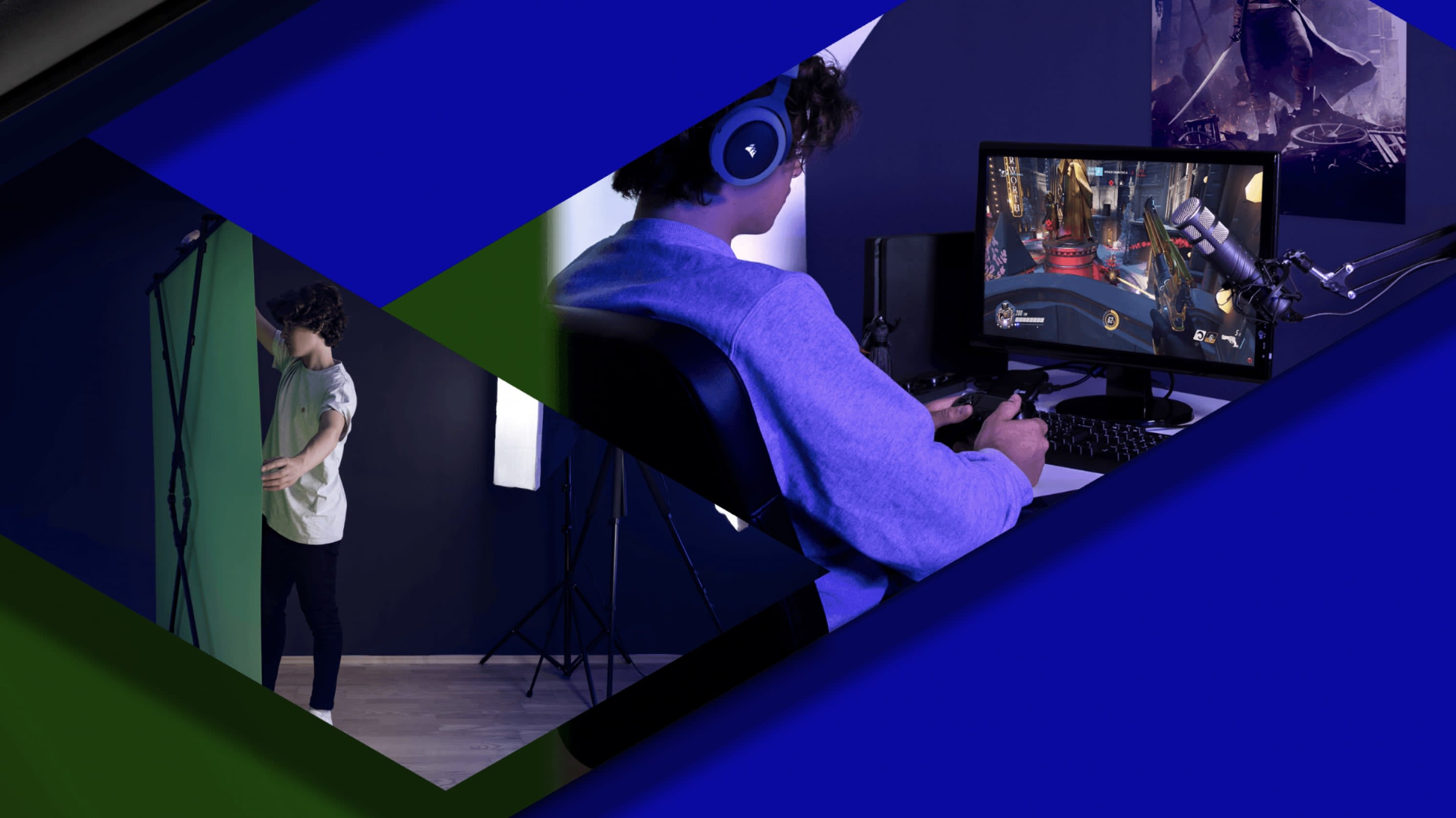 Elgato グリーンスクリーン 20GAF9901 Green Screen | Collapsible Chroma Key Panel | Elgato
