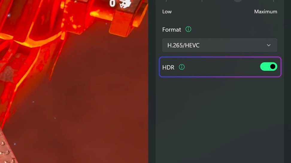 Recording HDR in Elgato Studio