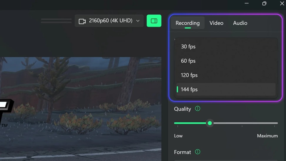 Max Framerate in Elgato Studio