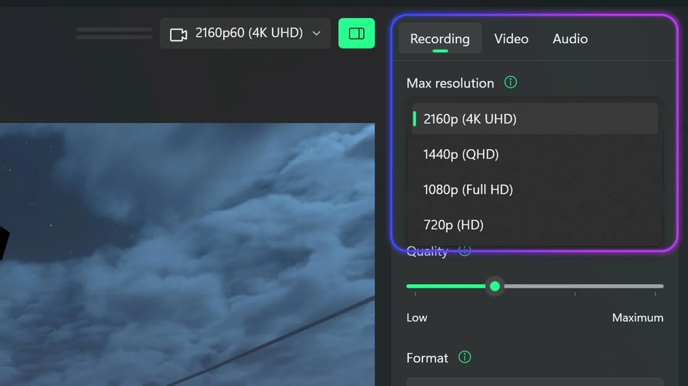 Max Resolution in Elgato Studio