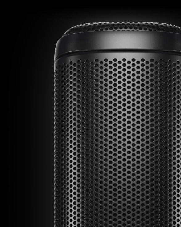 Steel chassis closeup dynamic microphone