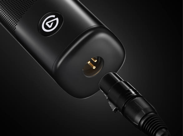 XLR mic output cable closeup