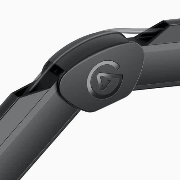 Wave mic arm cable channels