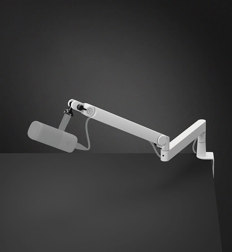 Wave Mic Arm Pro - White | Pro Mic Boom Arm Desks | Elgato