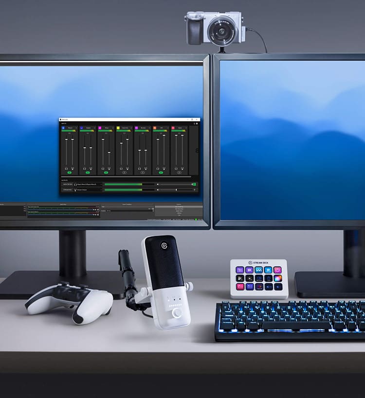 Wave:3 - White | Microphone & Digital Mixing Solution | Elgato