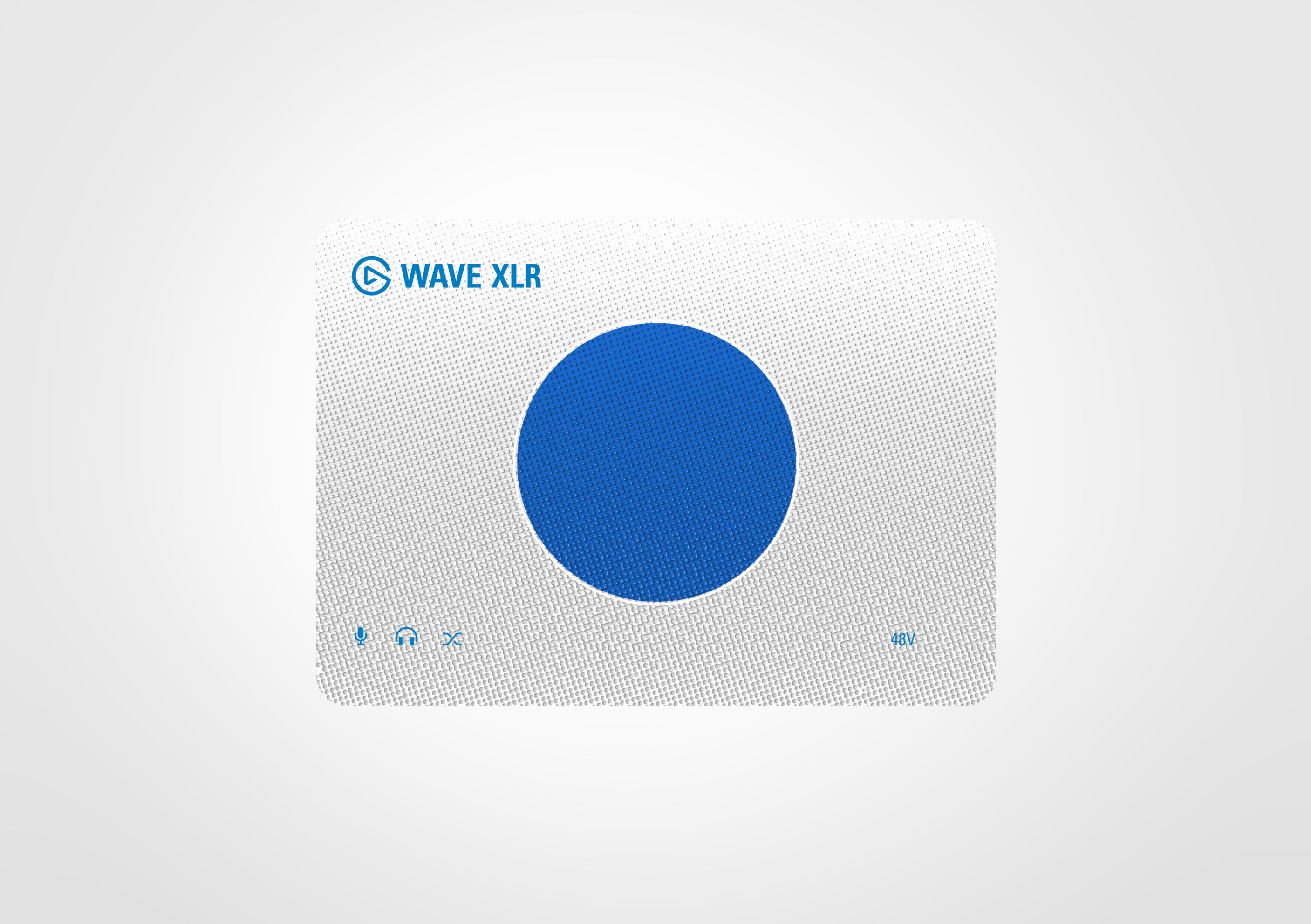 Wave XLR Plain Grain Blue Faceplate