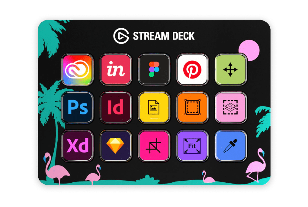 Stream Deck MK.2 with Miami Black faceplate