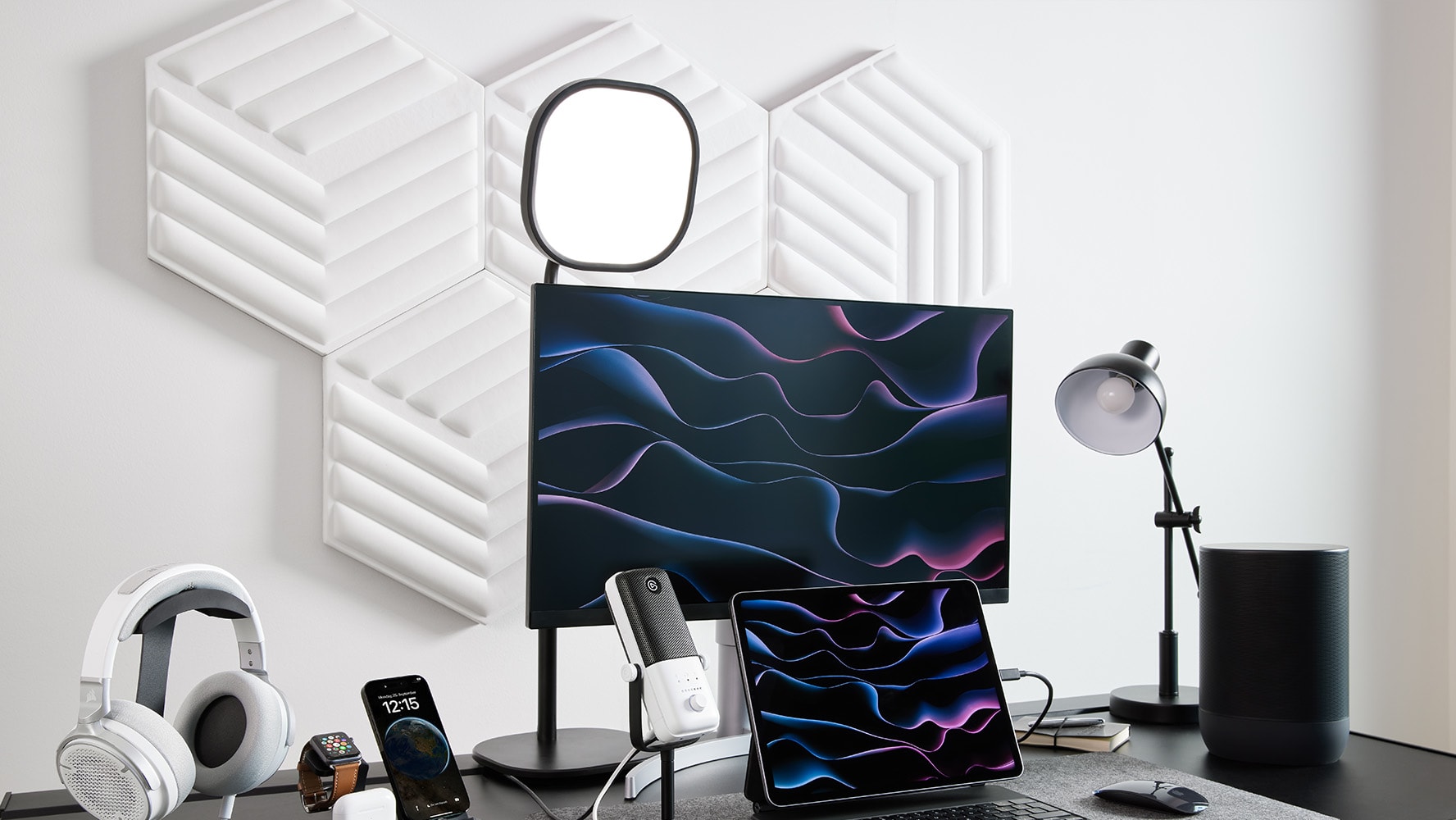 Wave Panels Starter Set - White | Acoustic Foam Panels | Elgato