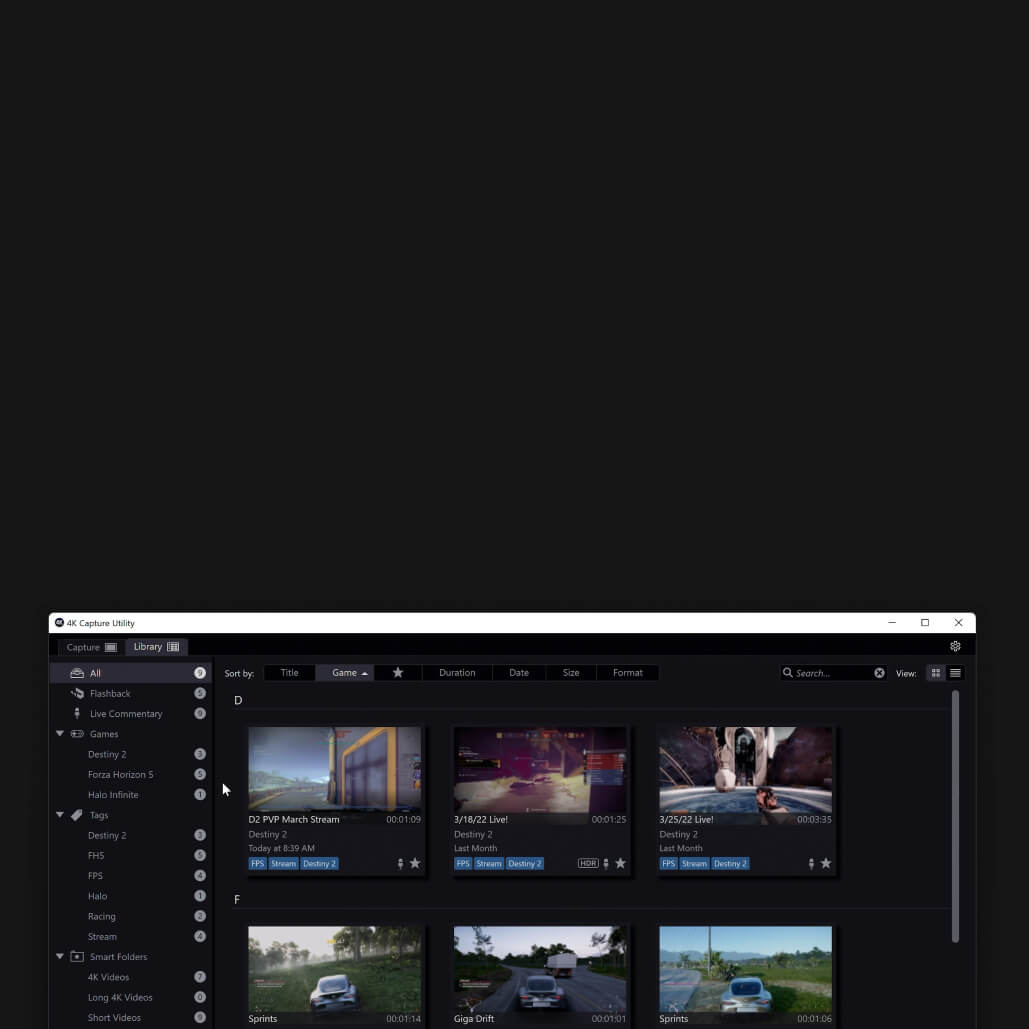 Game Capture 4K Pro Library