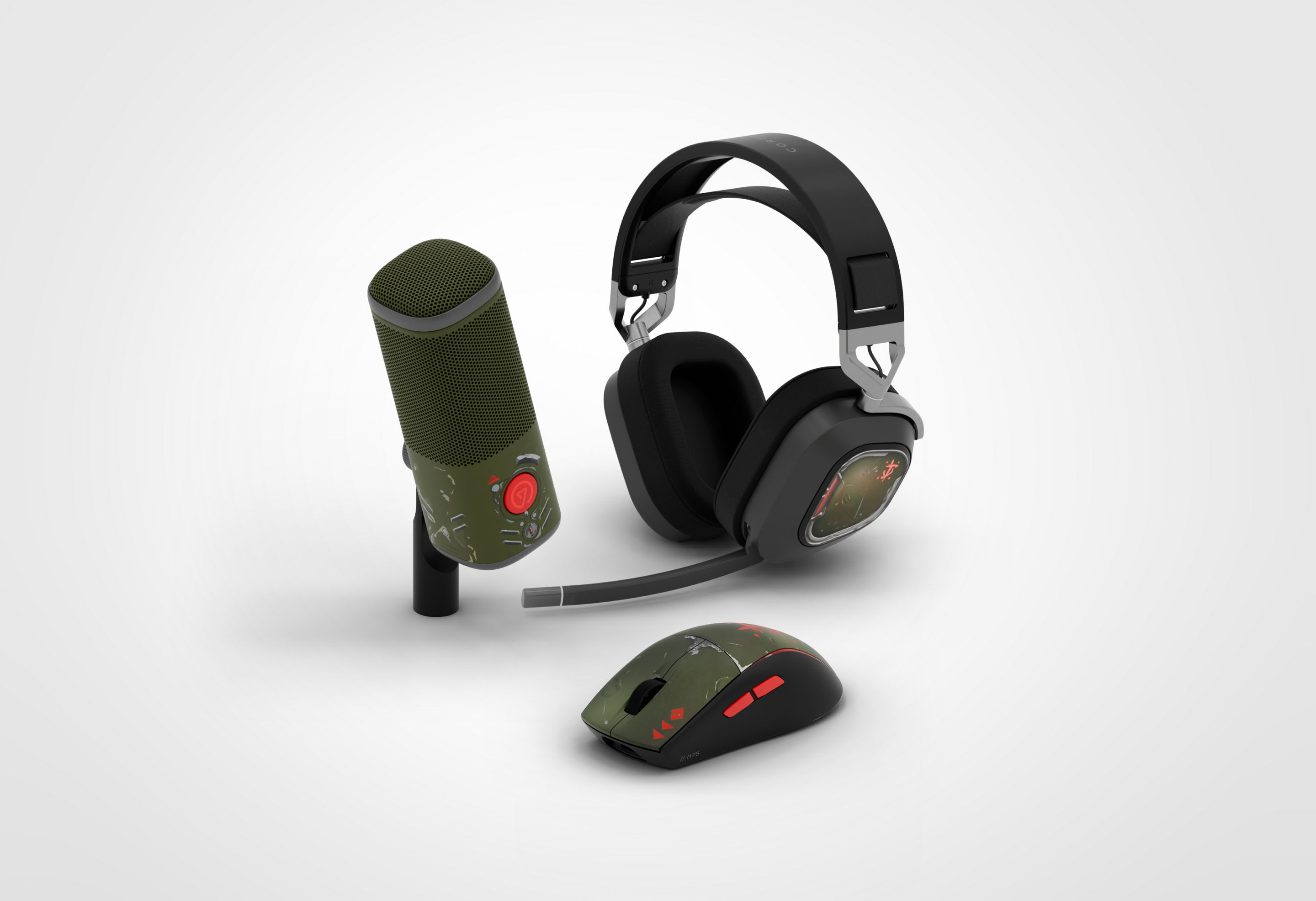 Doom Warrior Bundle - Mic, Headset and Mouse