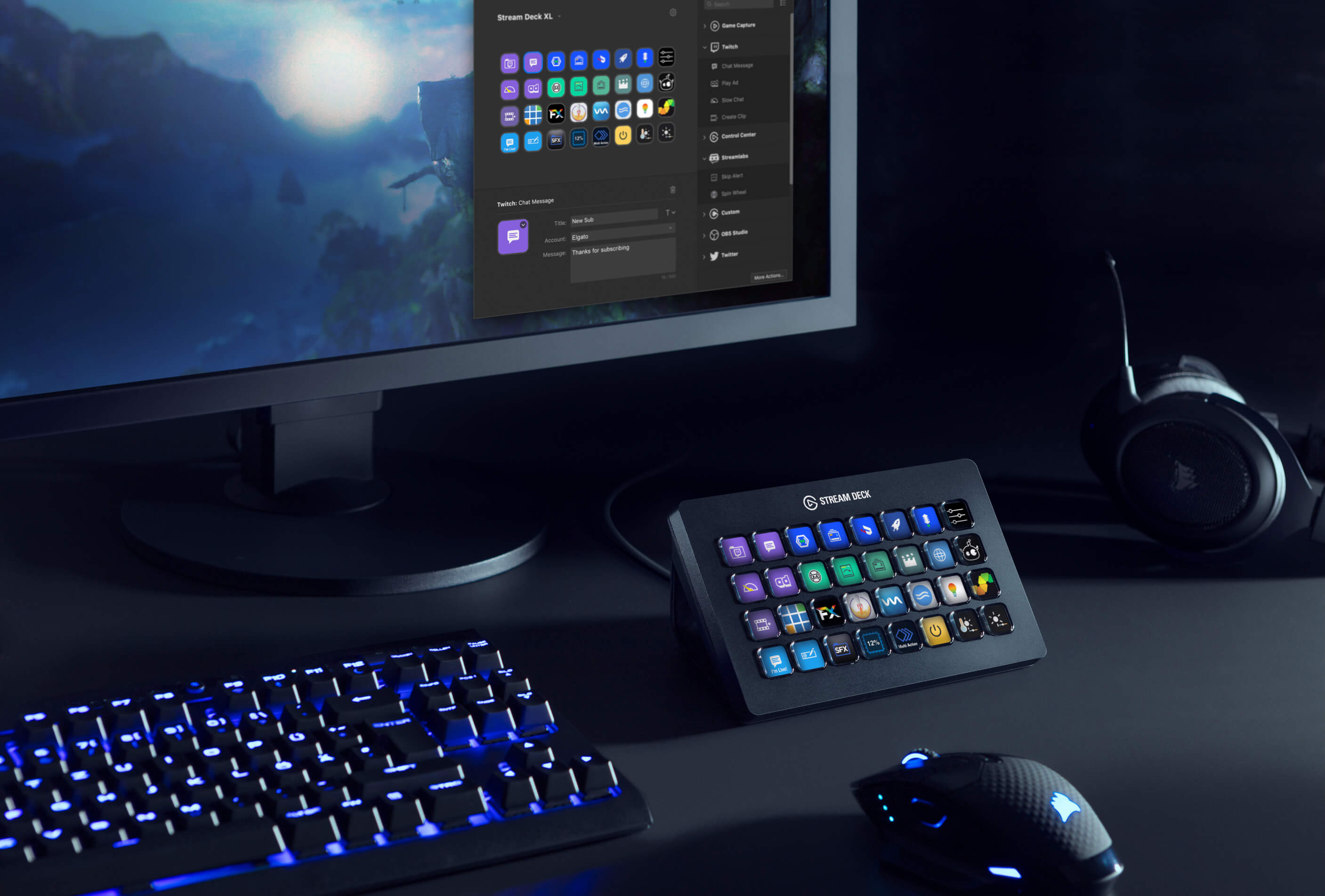 Elgato Stream Deck XL – Advanced Studio Controller, 32 macro keys, trigger  actions in apps and software like OBS, Twitch, ​ and more, works