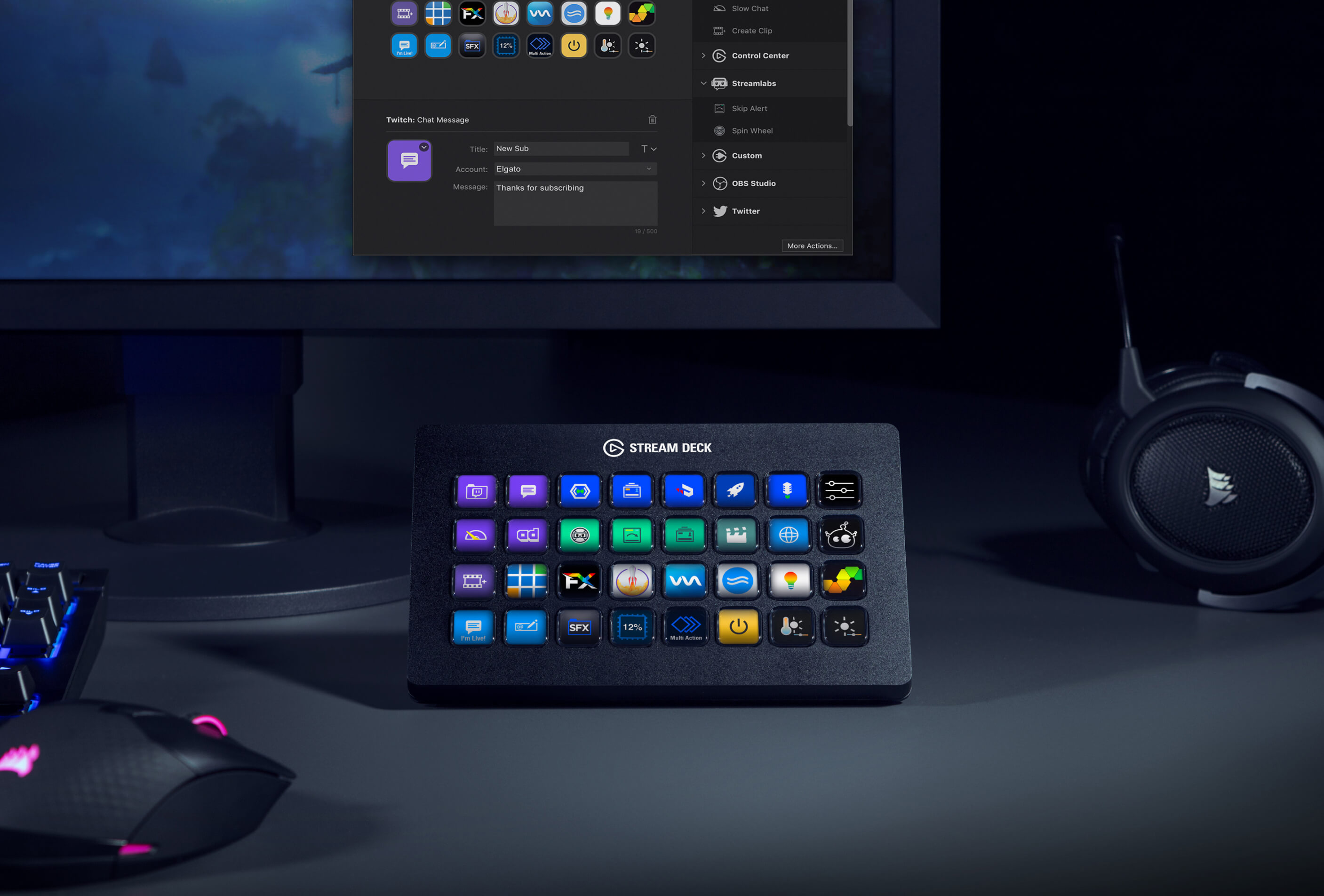 Corsair Elgato Stream Deck - Controlador para contenido en directo, 15  teclas LCD personalizables, soporte ajustable, Windows 10 y macOS 10.11 o  posterior : : Electrónicos