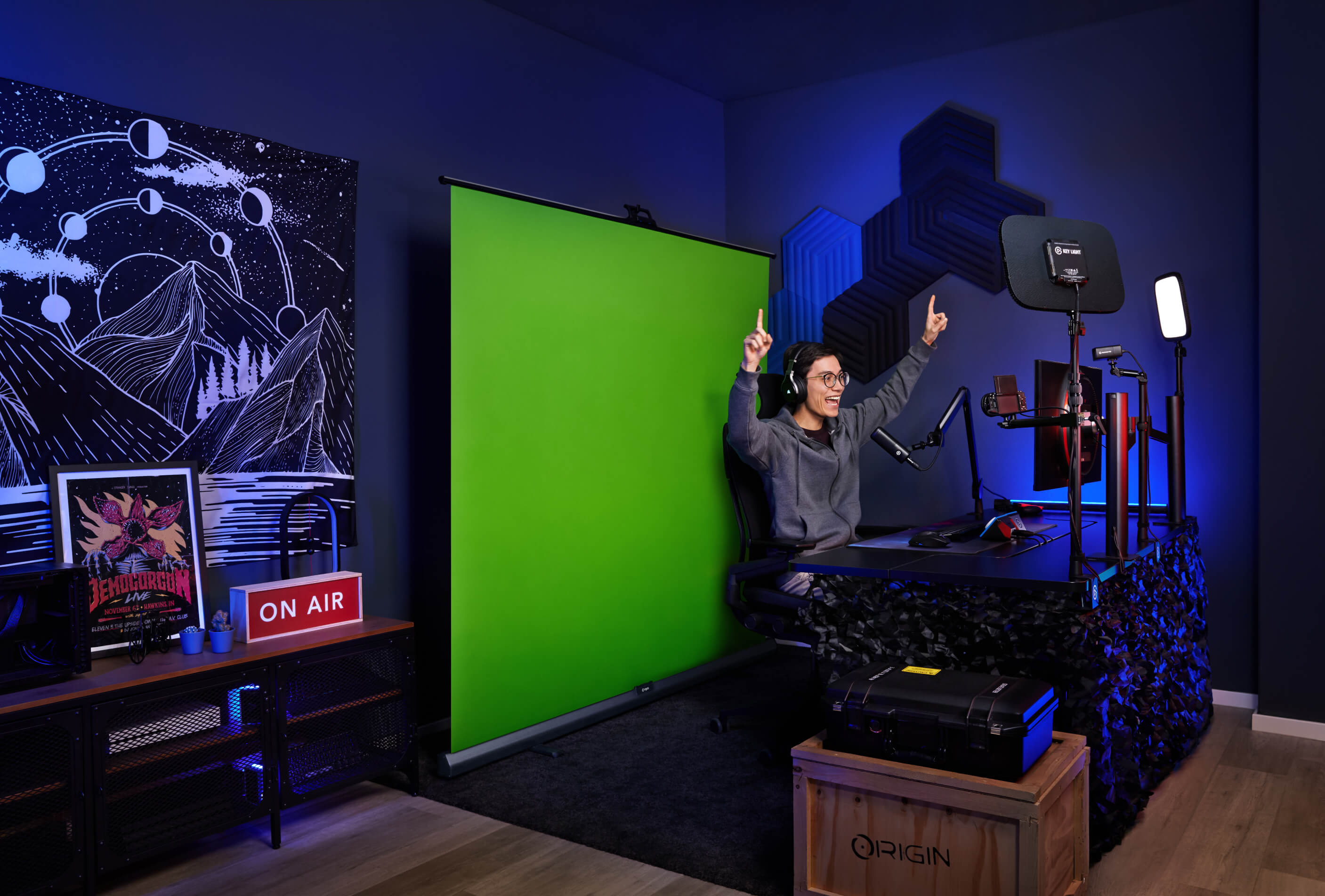 Elgato Green Screen - Collapsible Chroma Key Backdrop, Wrinkle-Resistant  Fabric and Ultra-Quick Setup for background removal for Streaming, Video