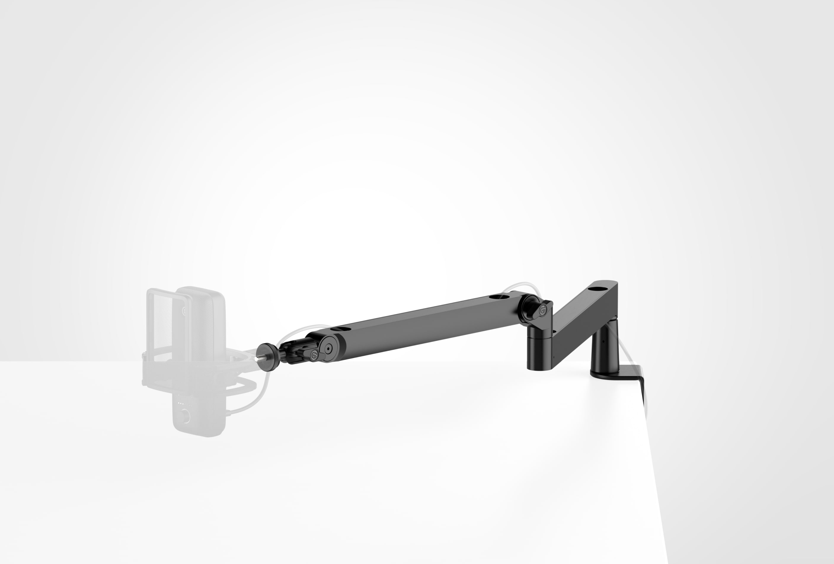 Elgato Wave Mic Arm LP - Perche de micro haut de gamme compacte avec  passe-câbles, pince pour bureau, fixation polyvalente, entièrement  réglable