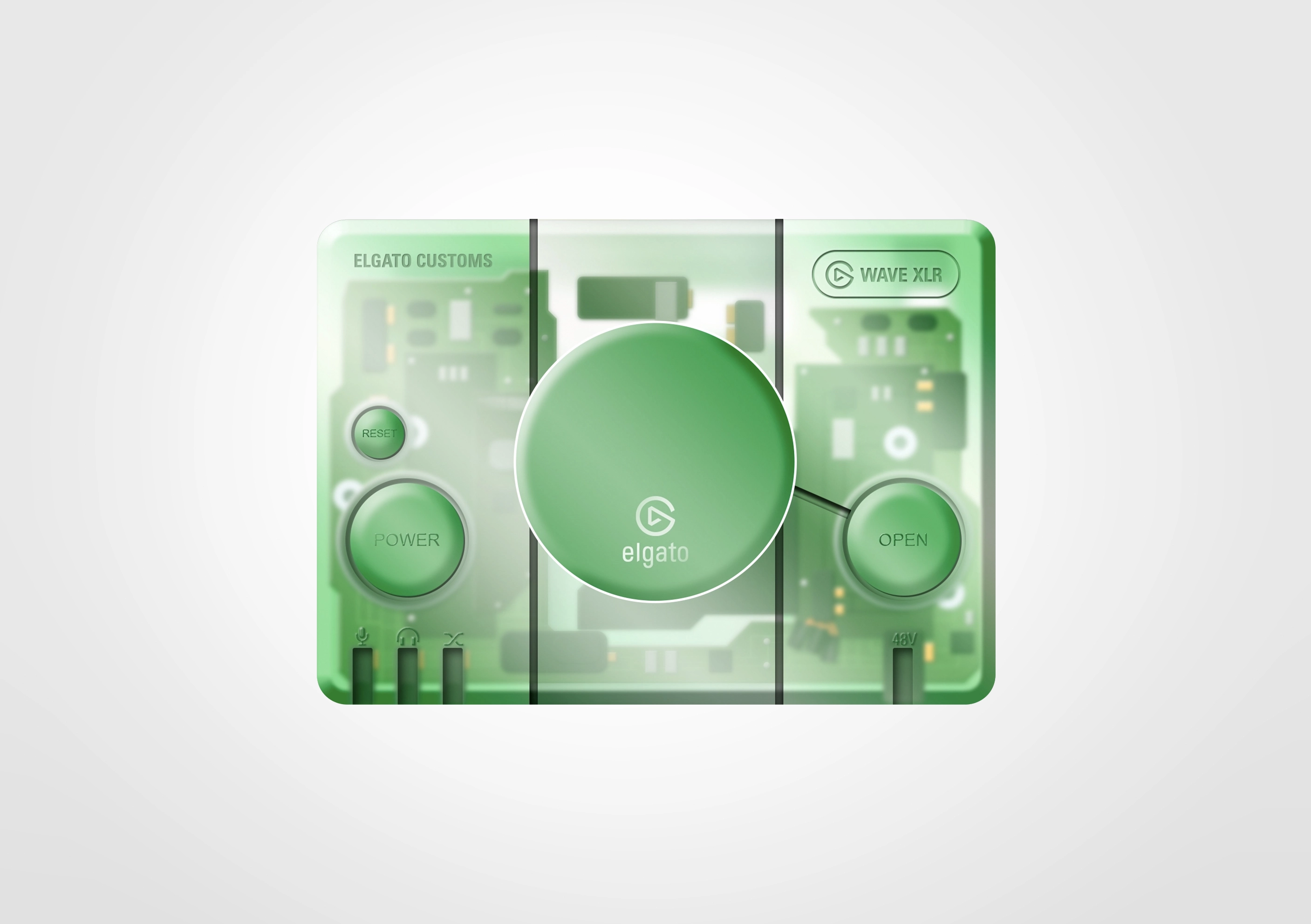 Wave XLR Retro Green Faceplate