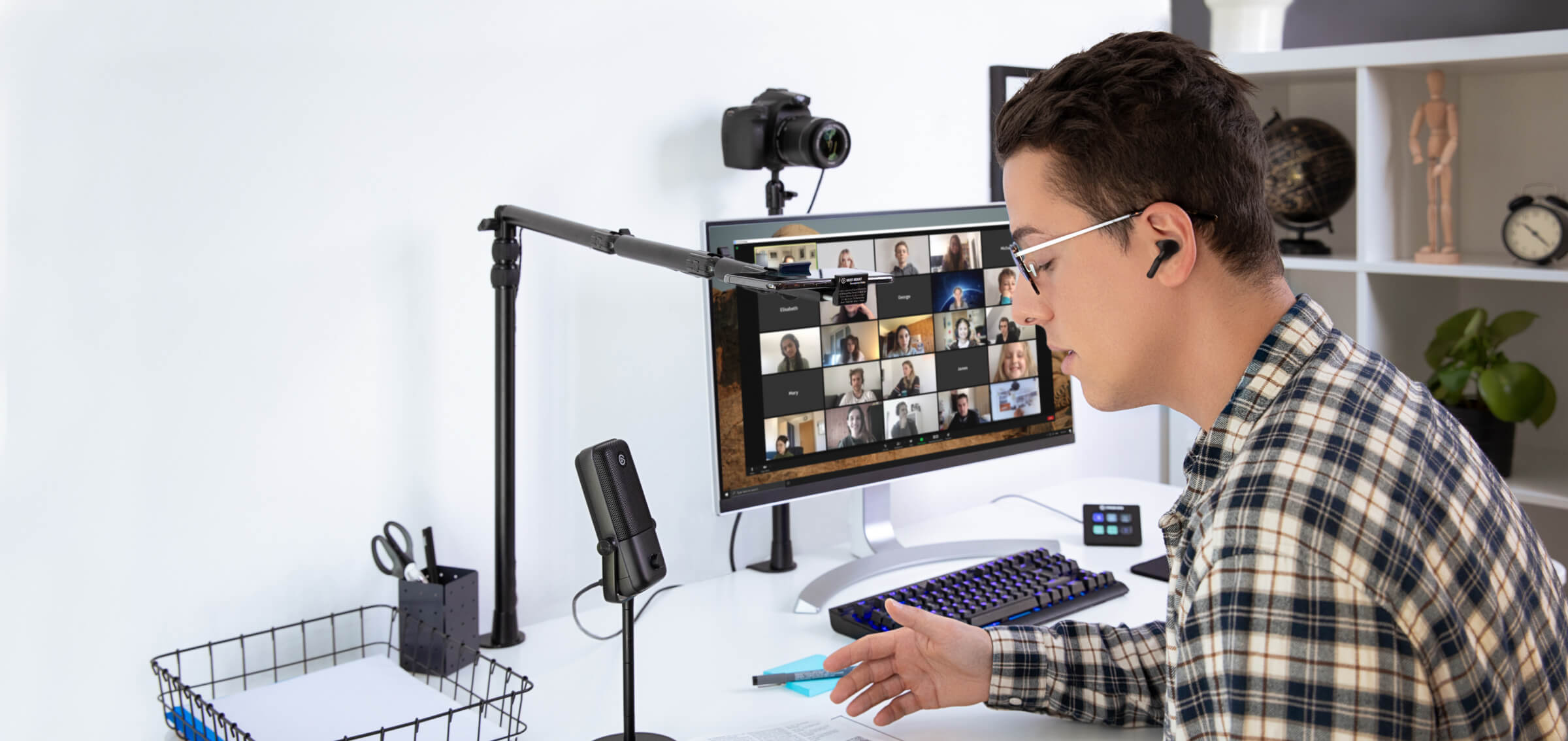 E-Learning setup for students with Elgato eco-system