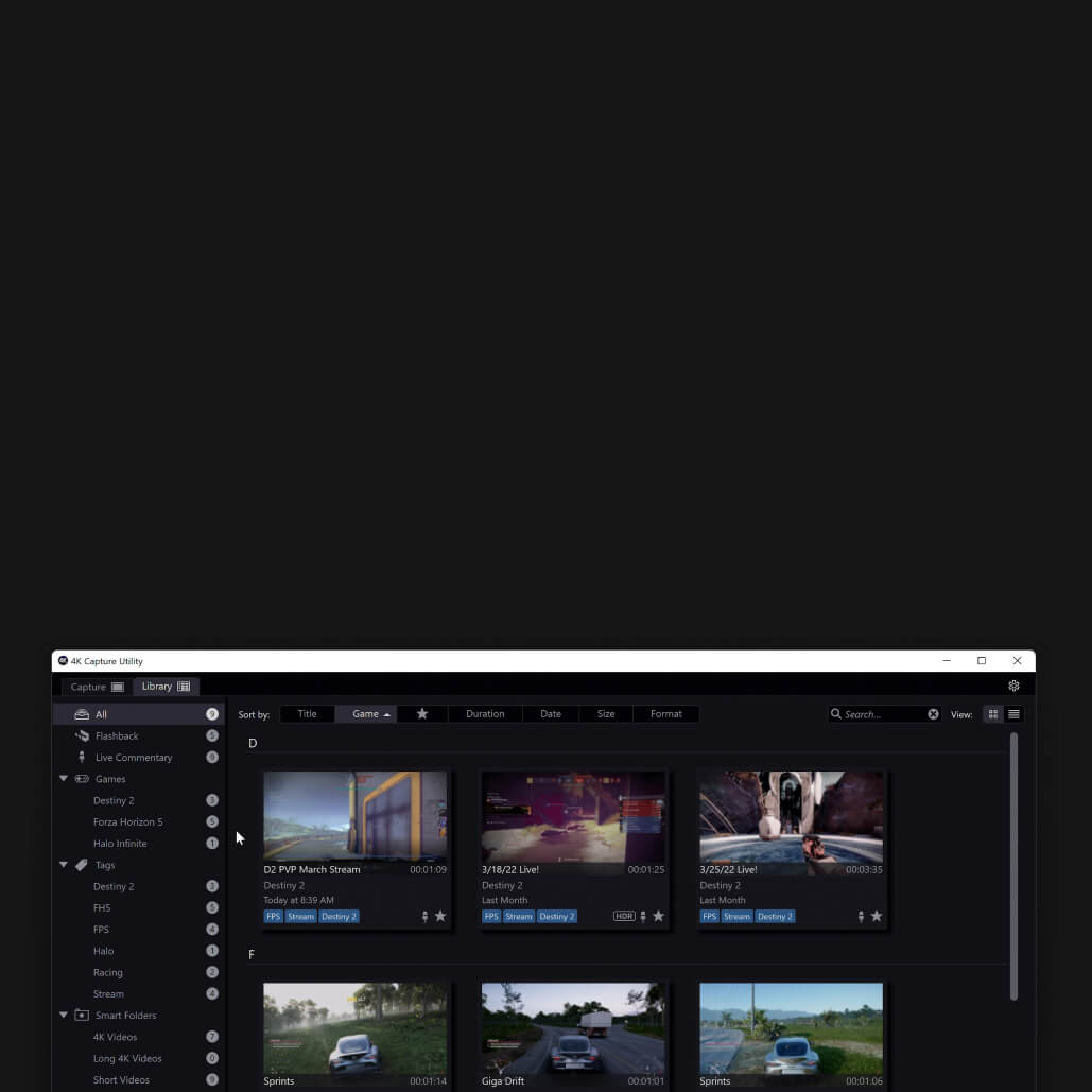 Game Capture 4K X Library