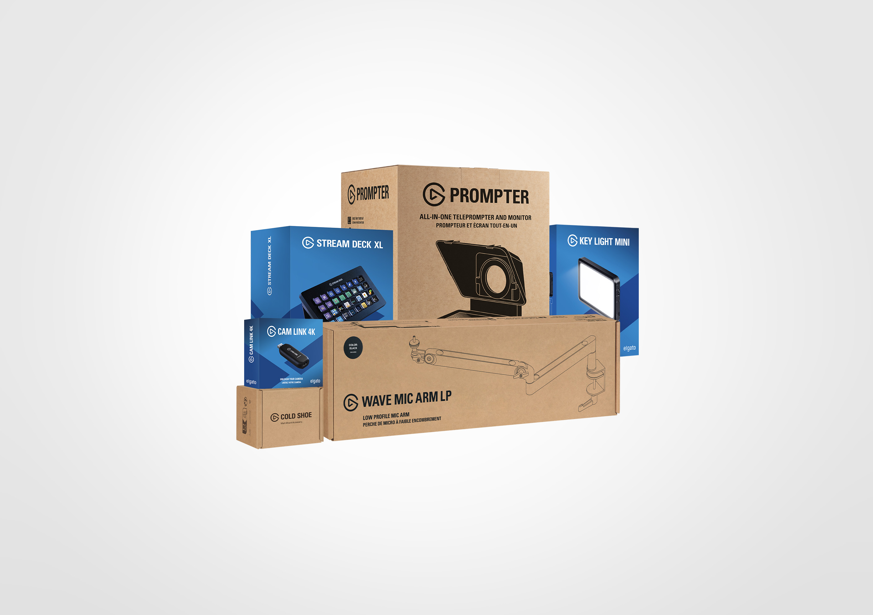 Prompter Boom Cam Bundle XL + Key Light Mini
