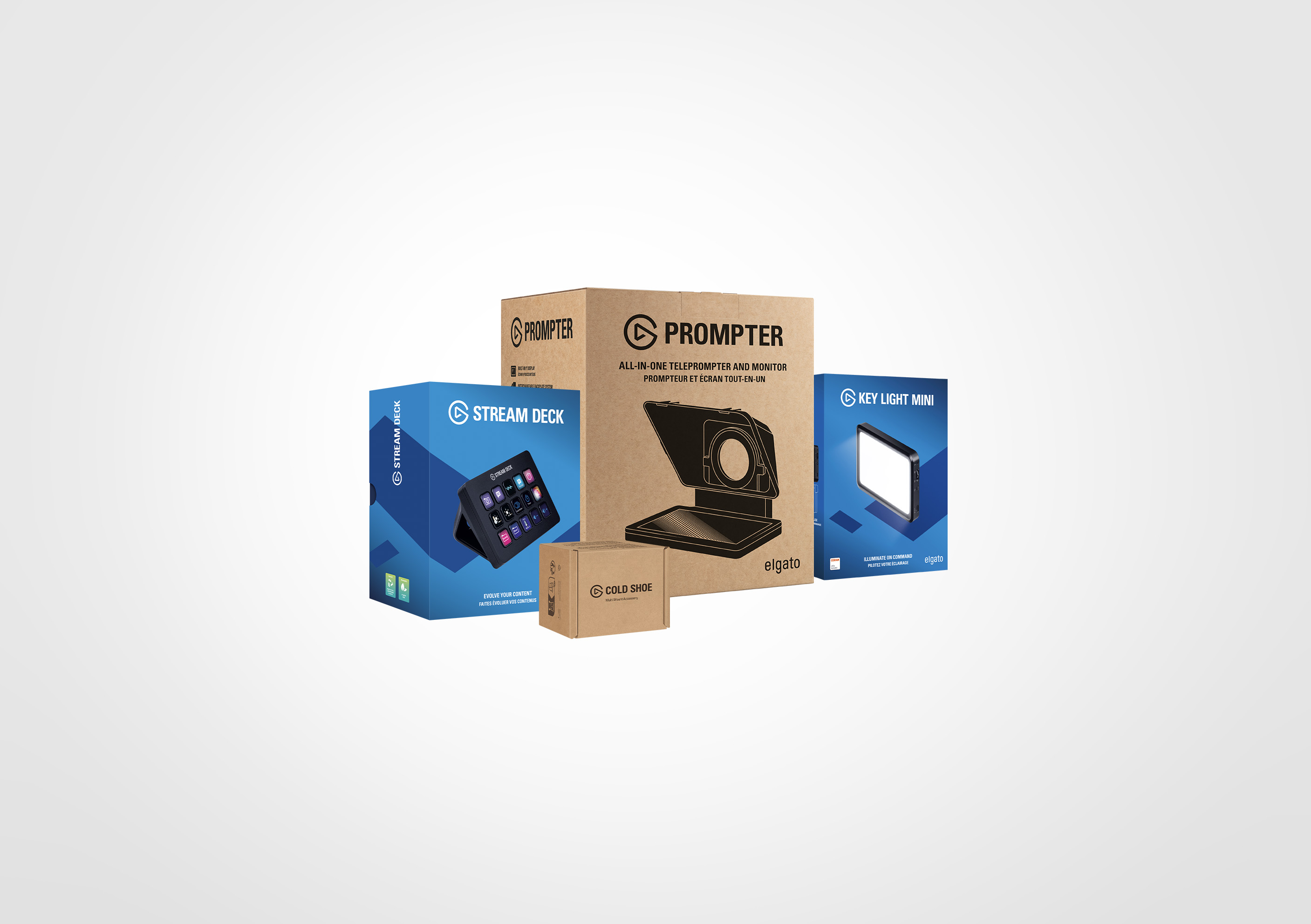 Prompter and Stream Deck MK.2 Bundle + Key Light Mini