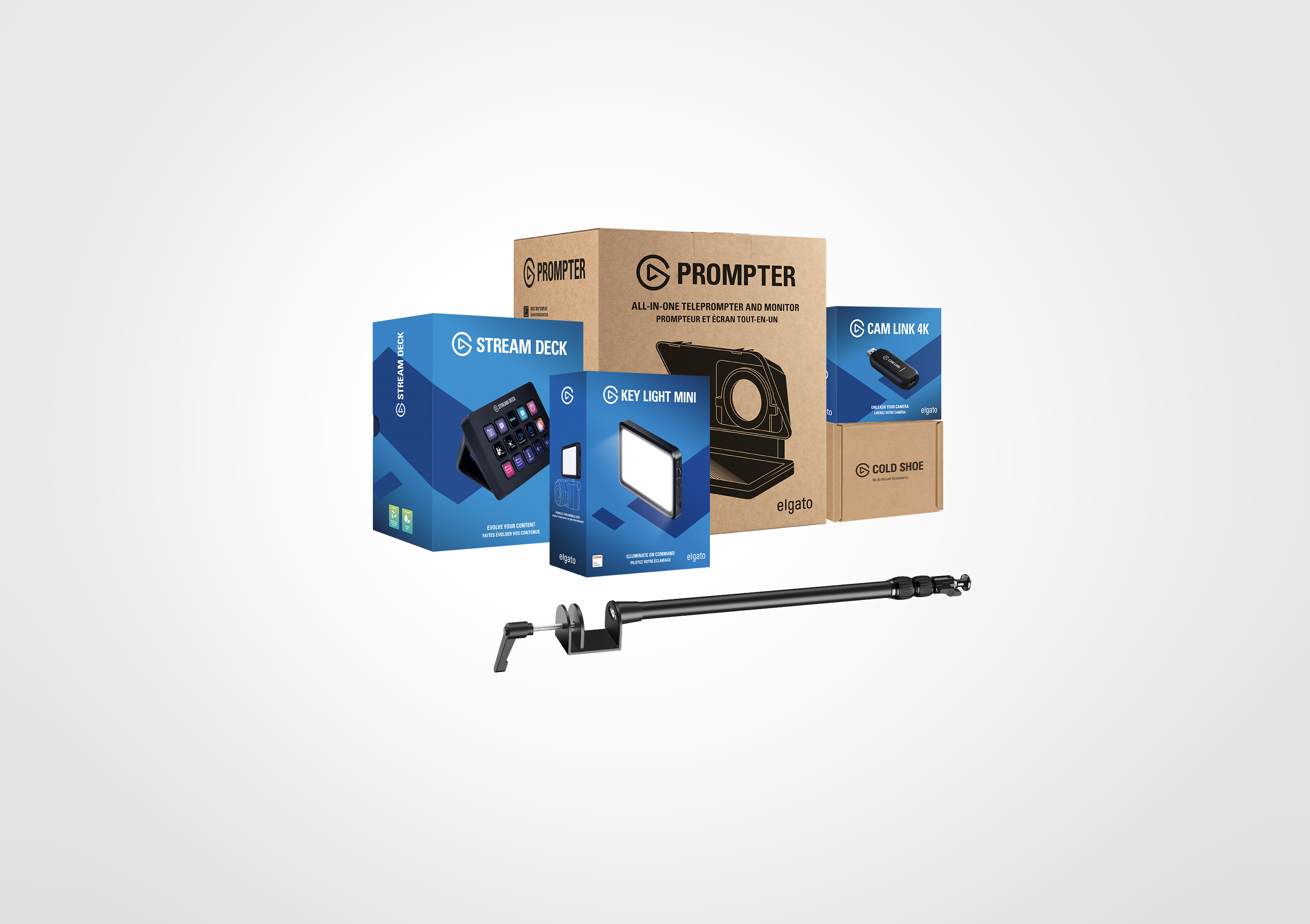 Prompter Mounted Cam Bundle MK2 + Key Light Mini