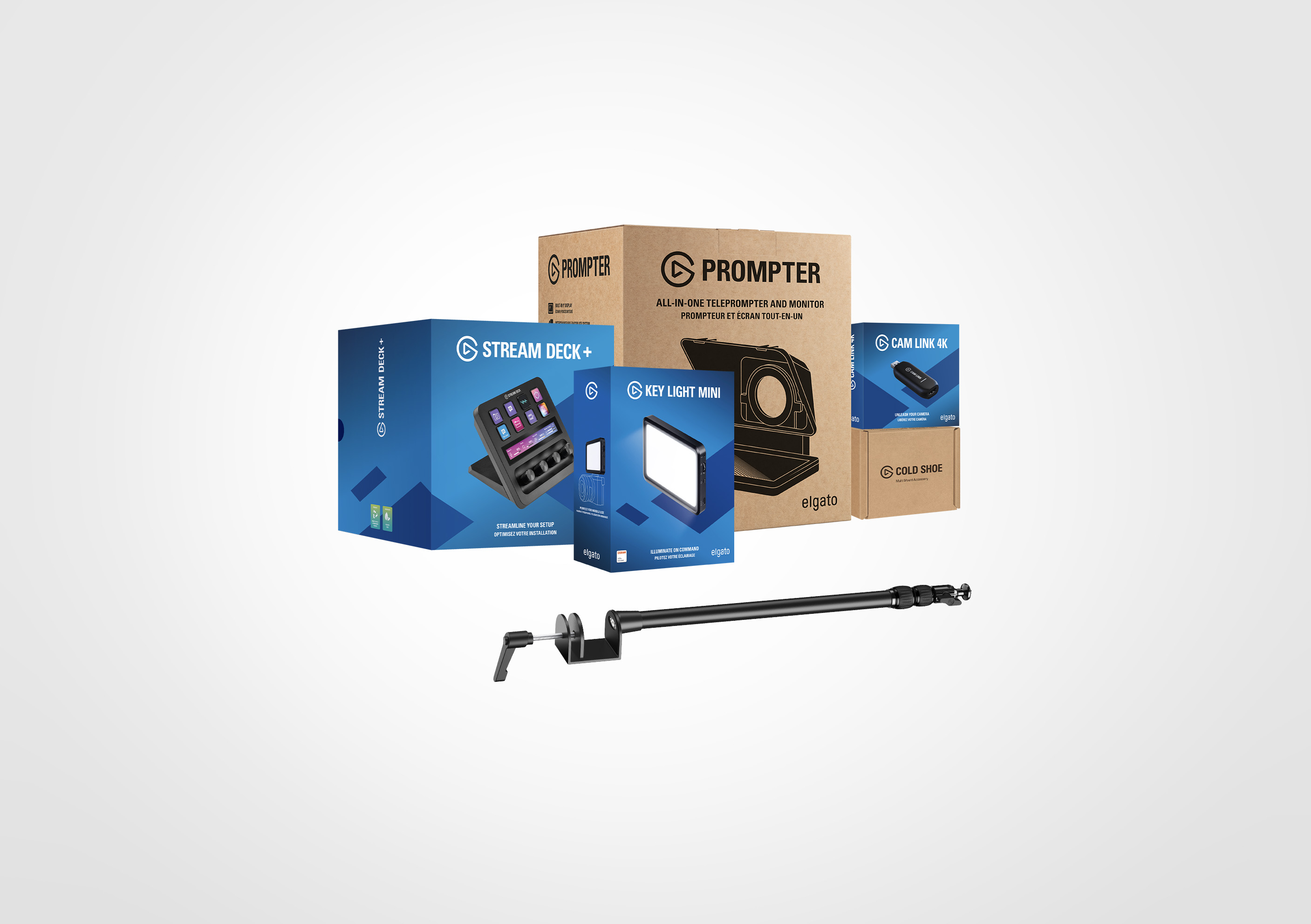 Prompter Mounted Cam Bundle Plus + Key Light Mini