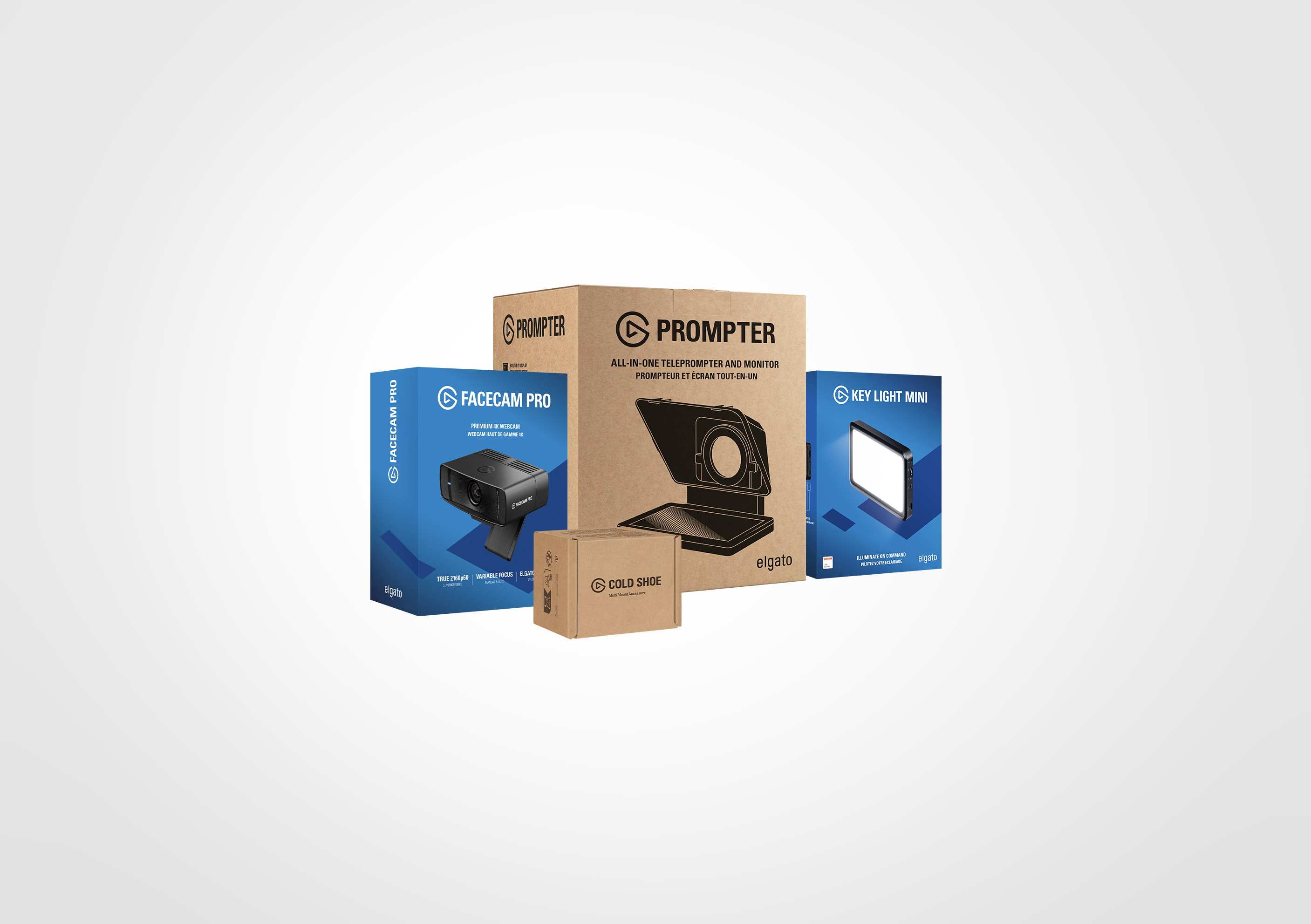 Prompter and Facecam Pro Bundle + Key Light Mini