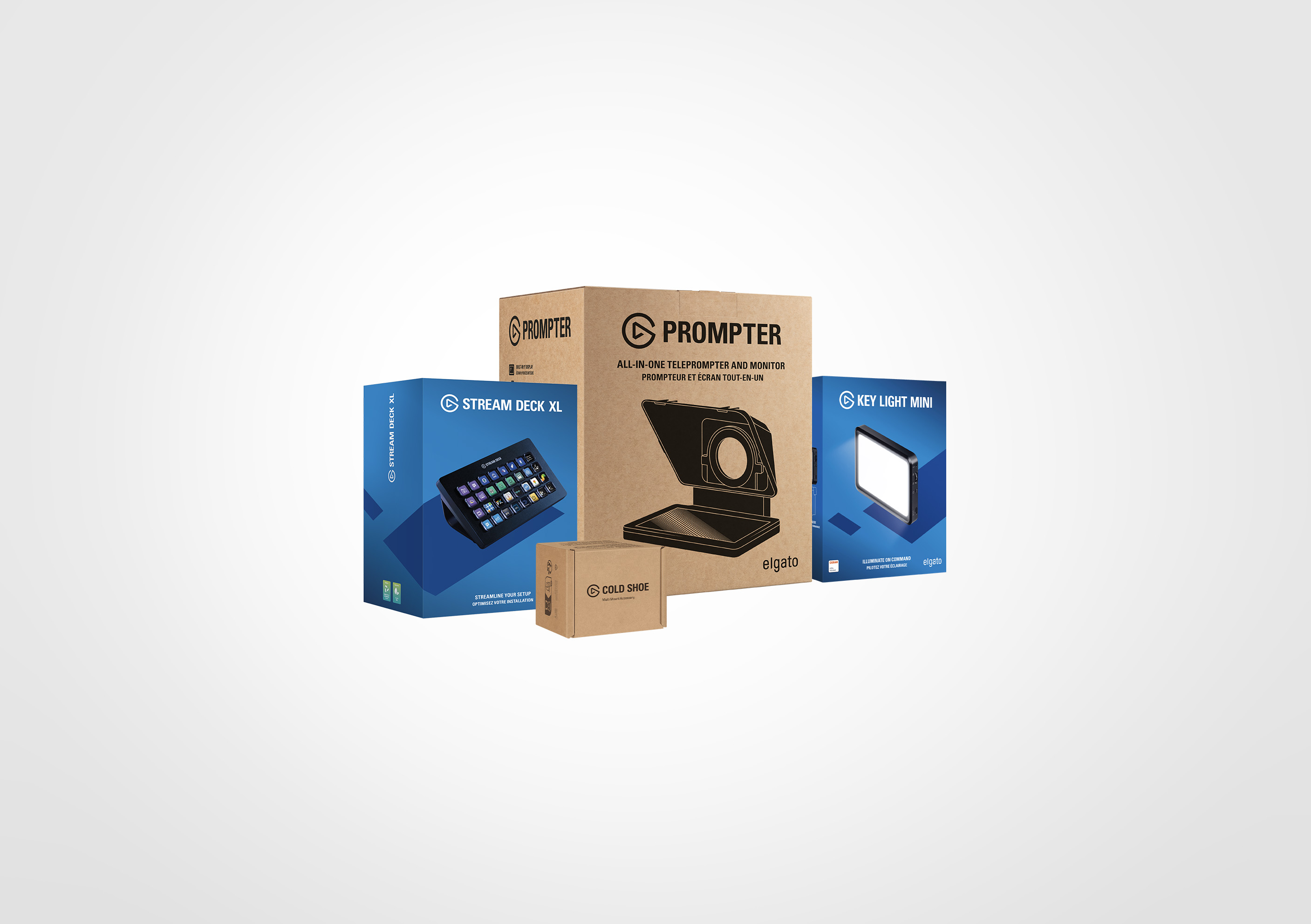 Prompter and Stream Deck XL Bundle + Key Light Mini