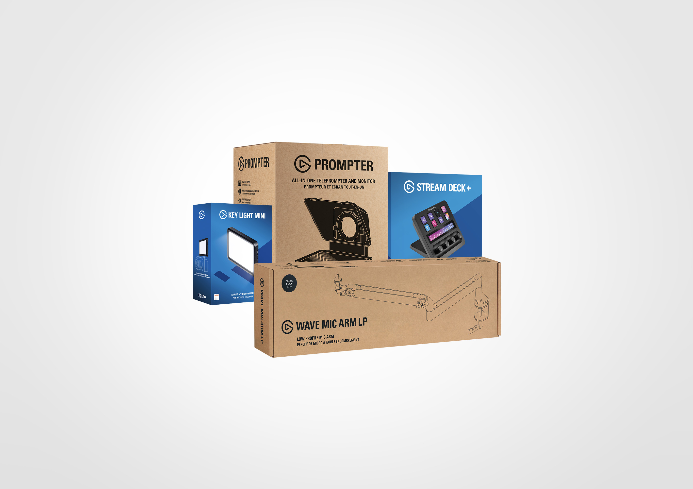 Prompter Boom Bundle Plus + Key Light Mini