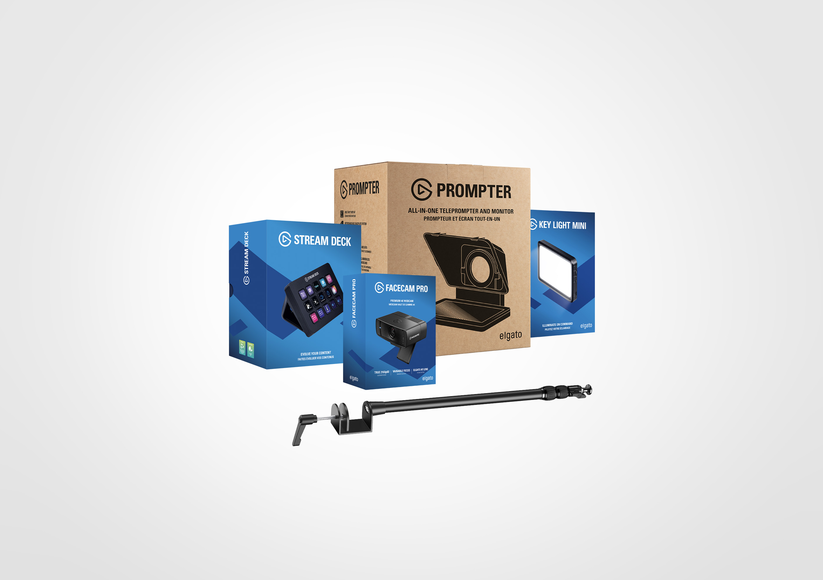 Prompter Mounted 4K60 Bundle MK2 + Key Light Mini