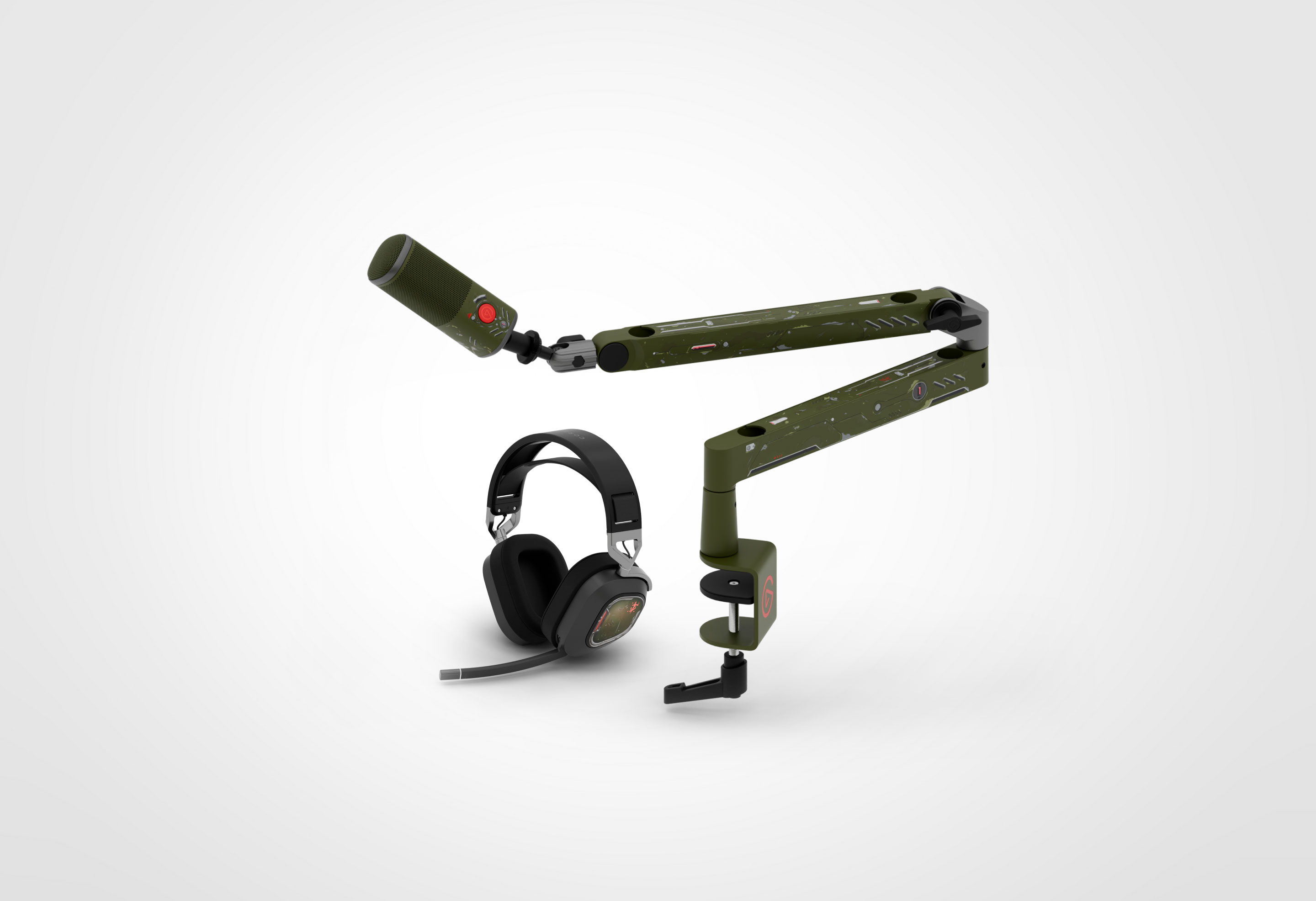Doom Warrior Bundle - Mic, Mount and Headset