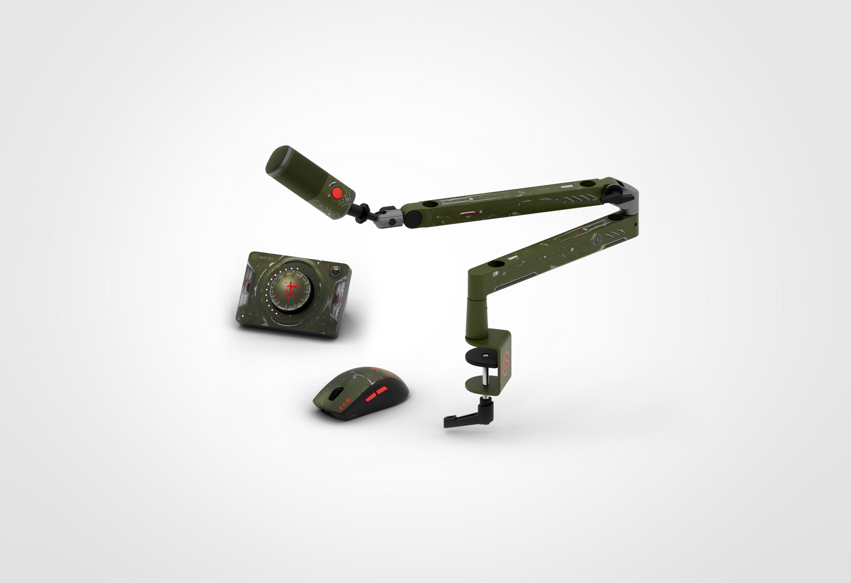 Doom Elite Bundle - Interface, Mic, Mount and Mouse