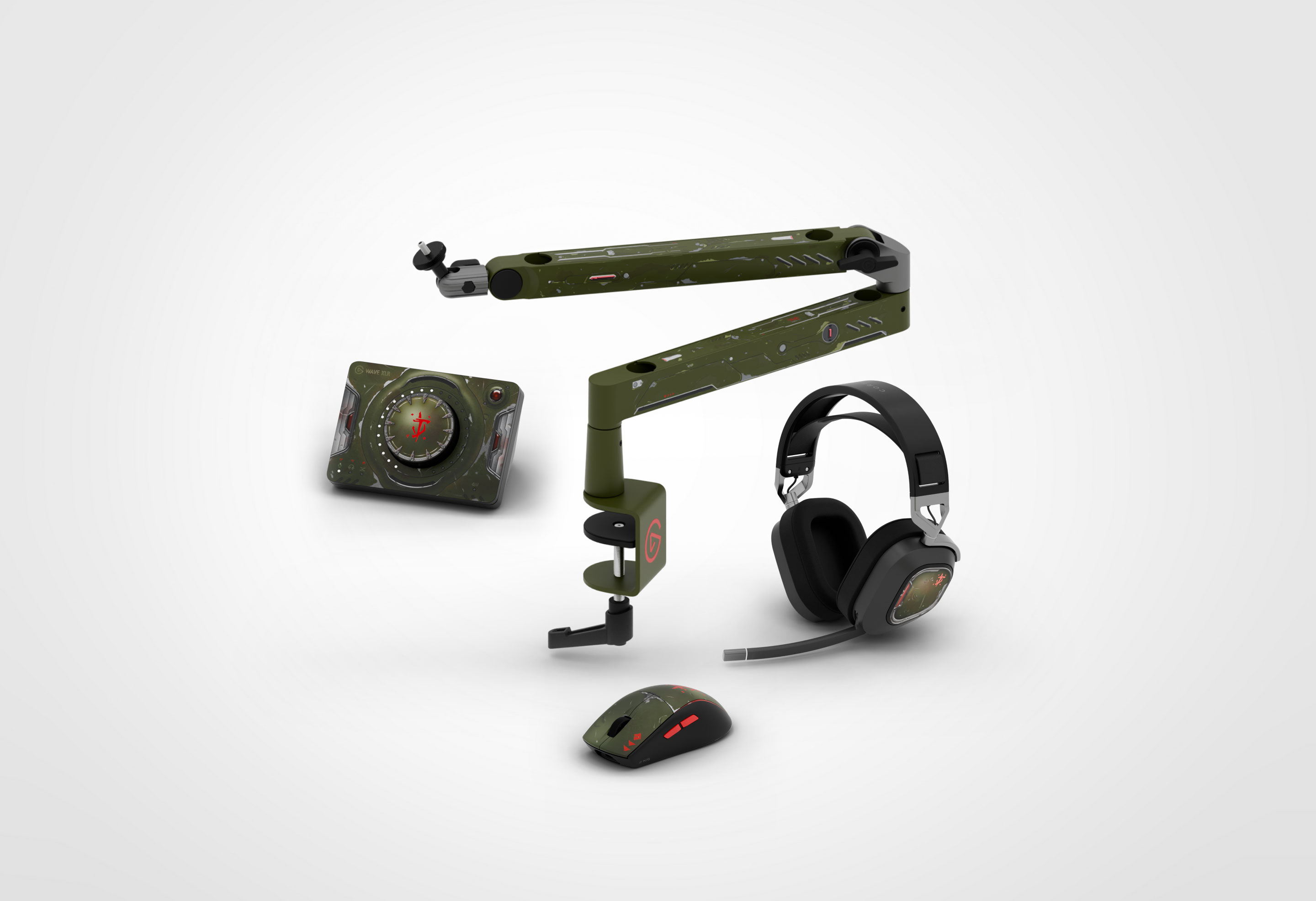 Doom Elite Bundle - Interface, Mount, Headset and Mouse