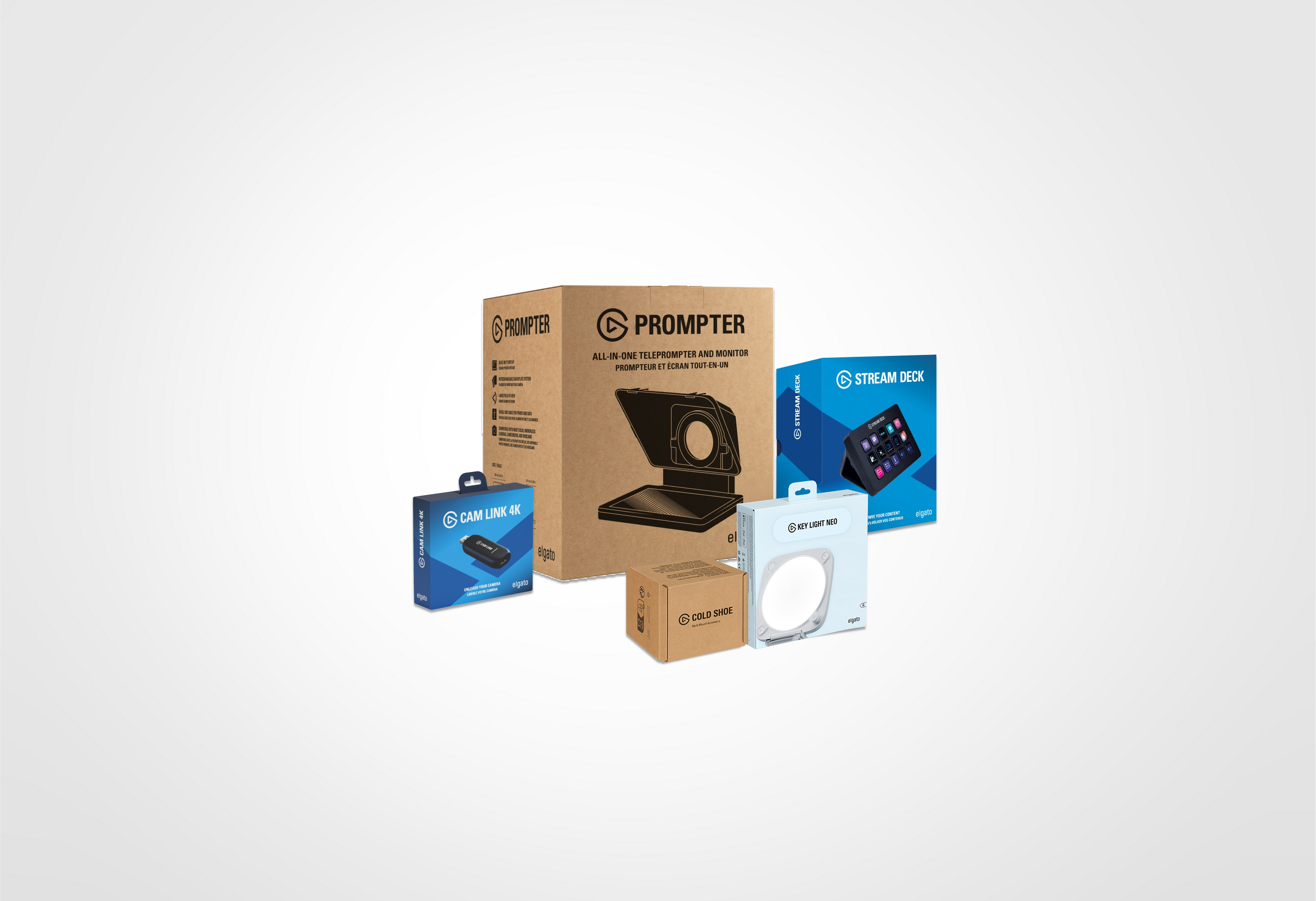Prompter Cam Bundle MK2 + Key Light Neo (White, without Monitor Mount ...