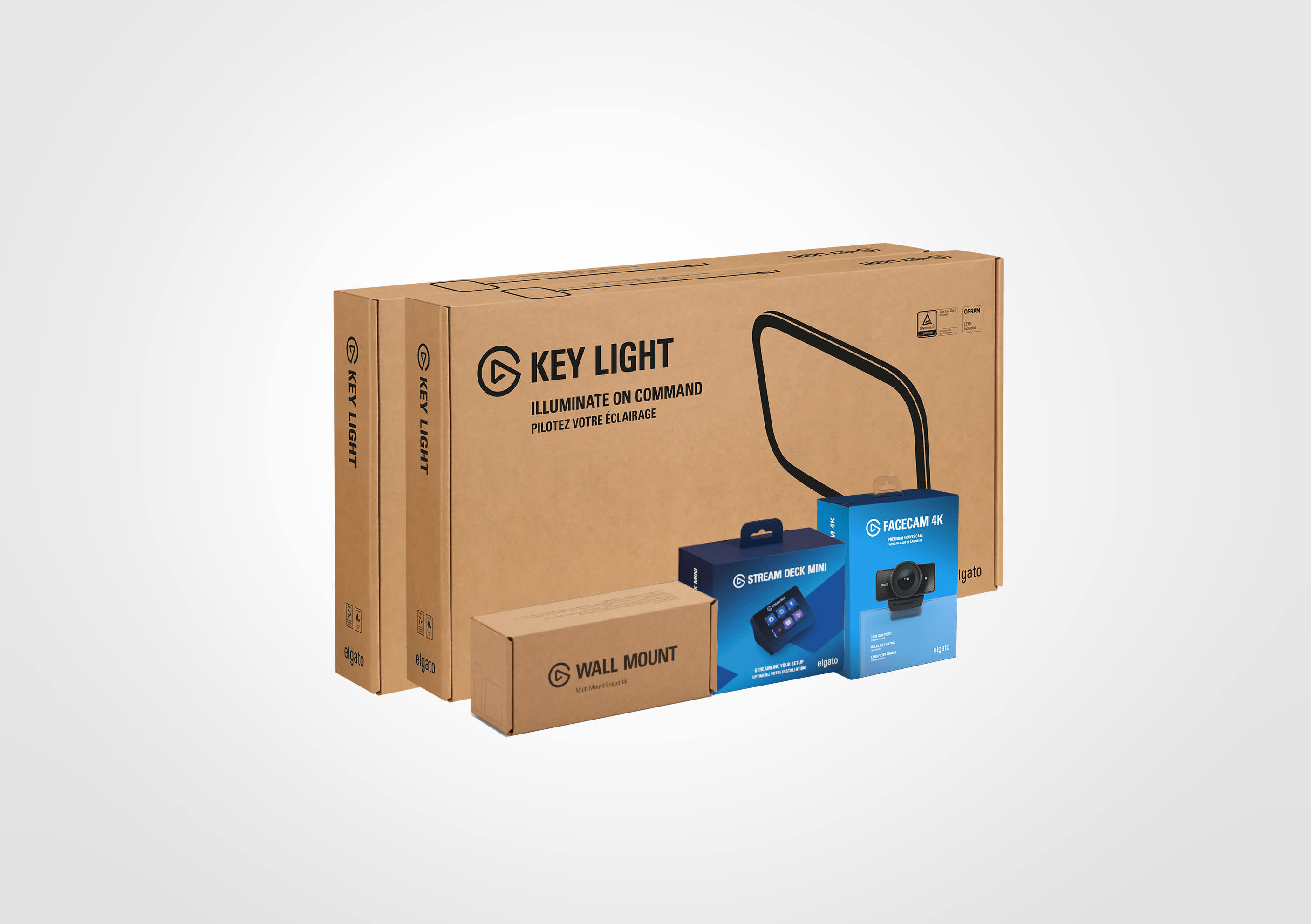 Mini Software Interface Key Light Duo Bundle - Wall 4K Control Mini | Elgato